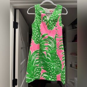 Lilly Pulitzer Green and White Patterned Dress